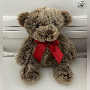 Brown and Red stuffed Bear